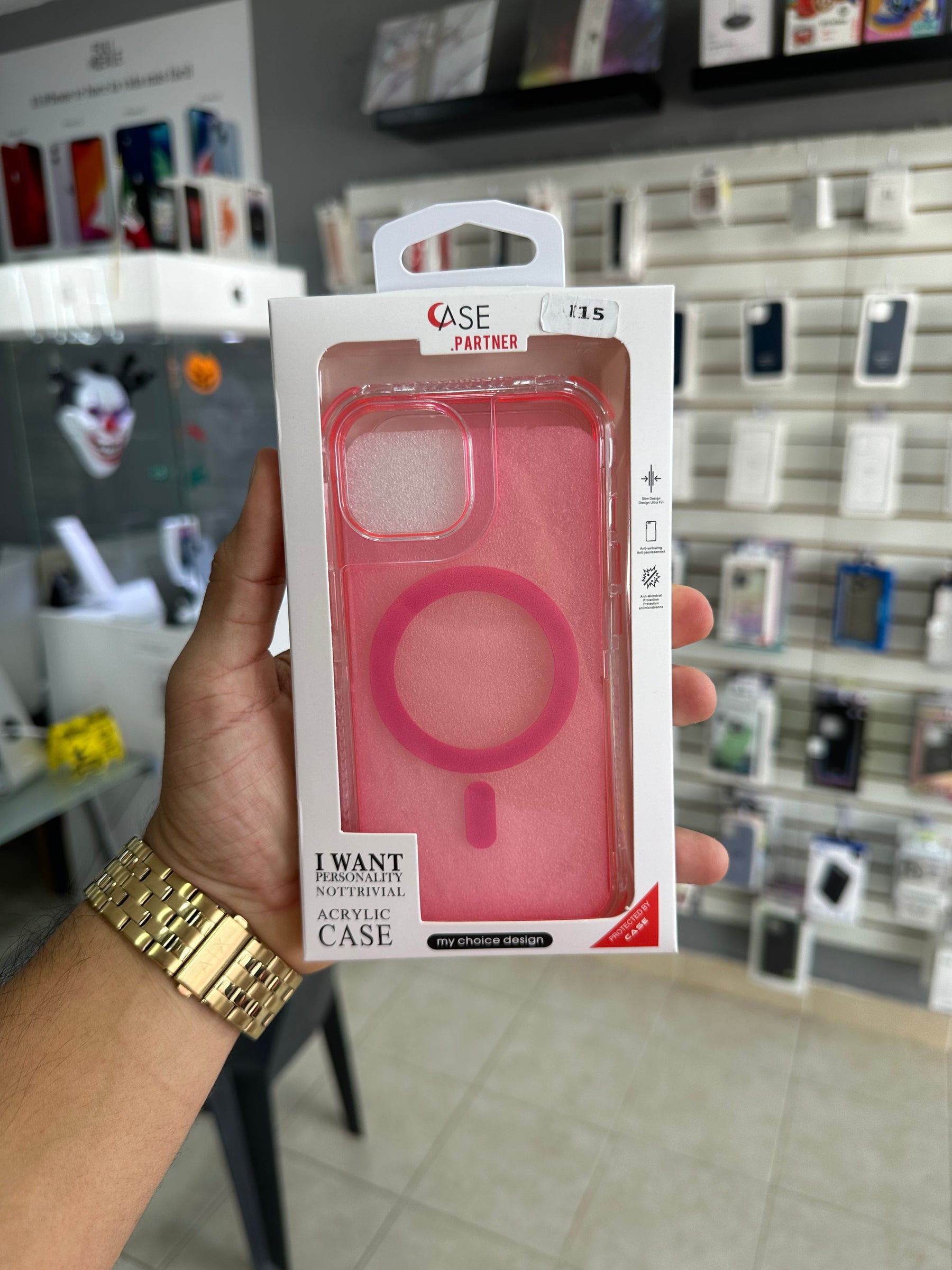 Case MagSafe Curve Rosa